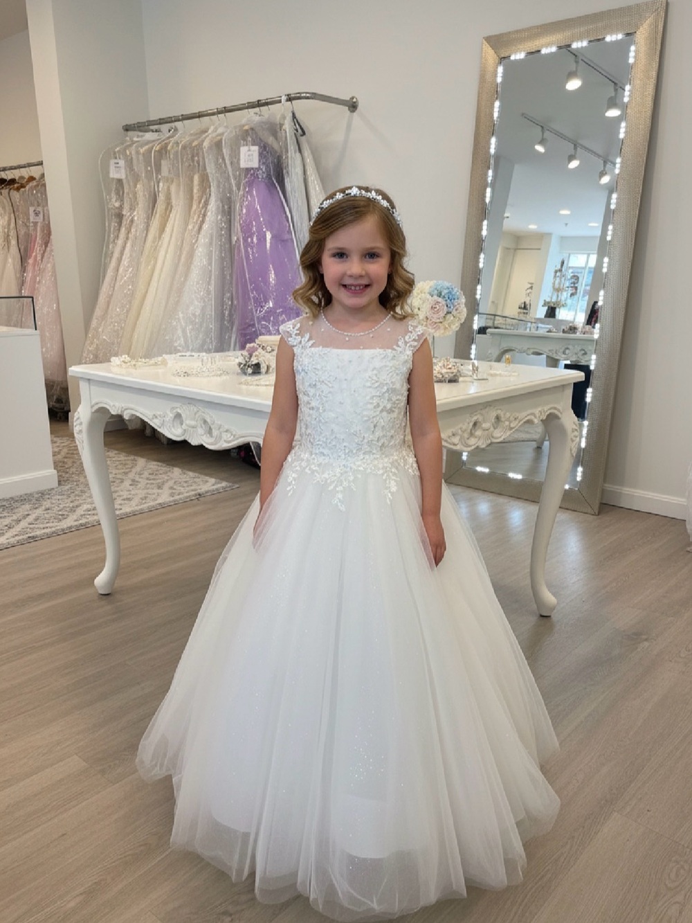 Rachel Allan Lace Tulle Flower Girl Gown